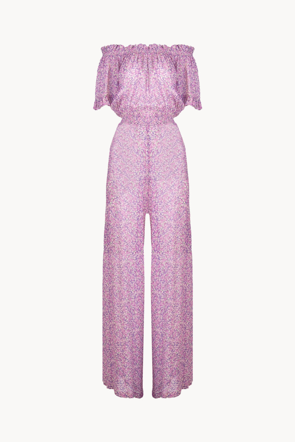 Tuta in georgette stampata floreale