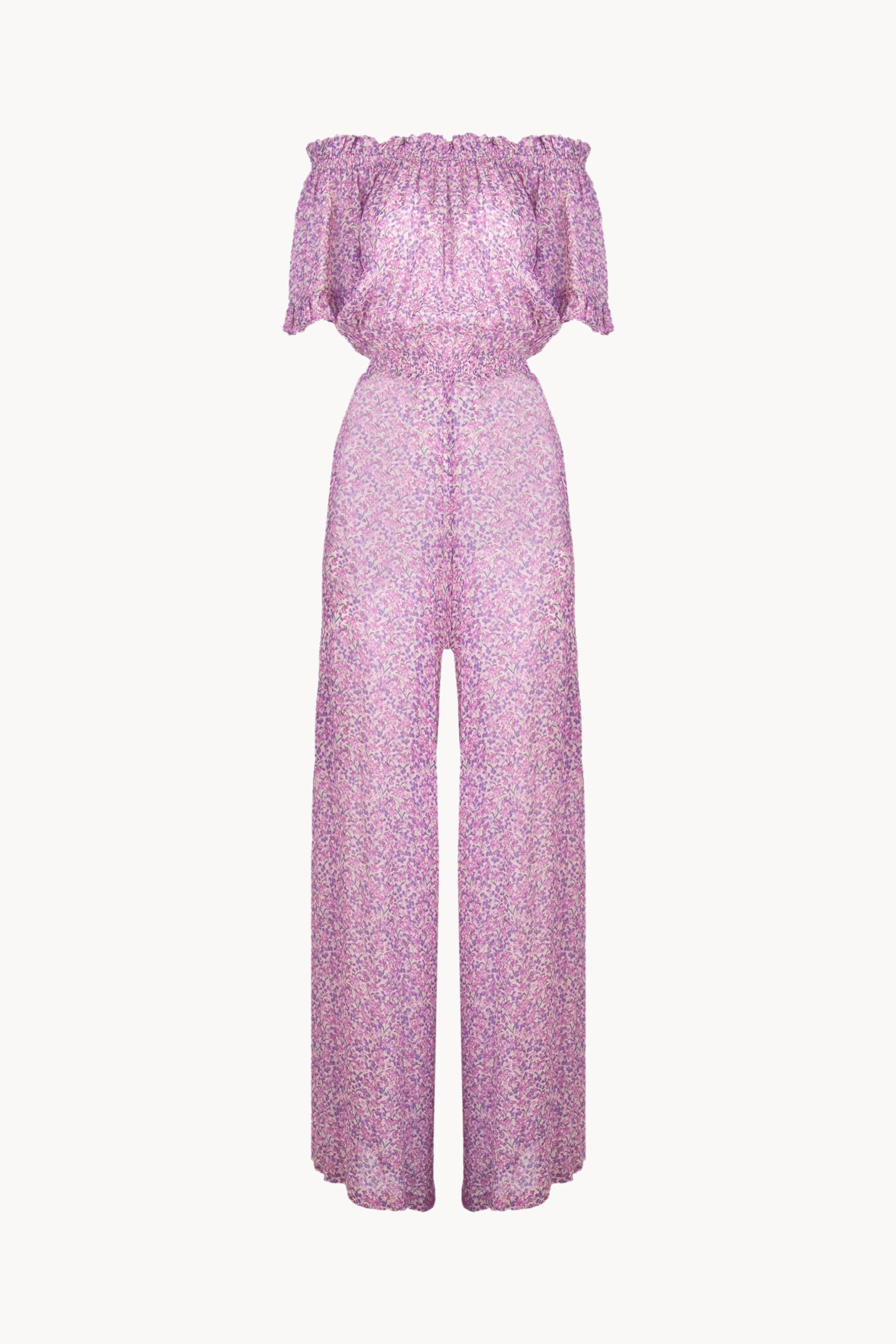 Tuta in georgette stampata floreale