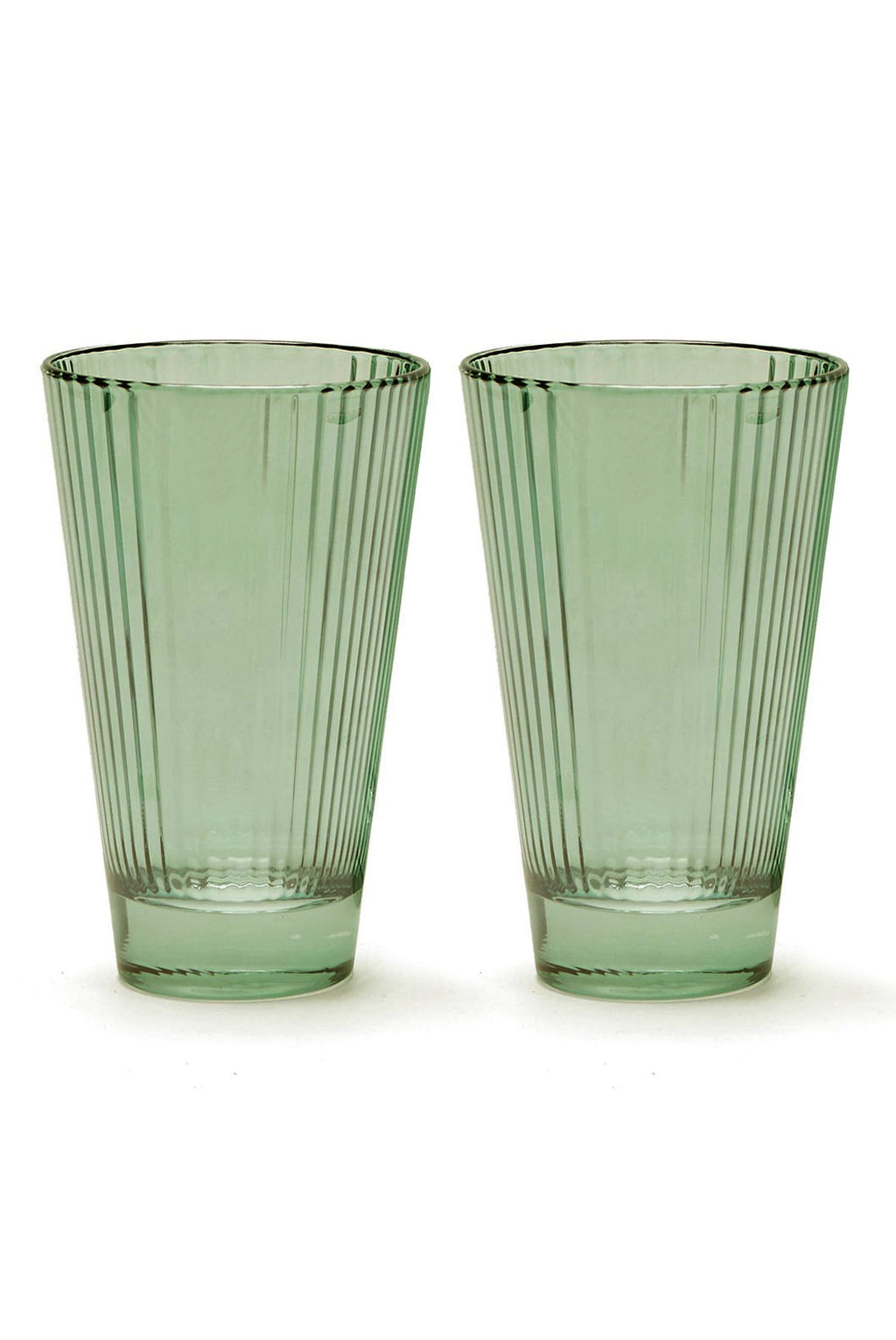 Set verde di due bicchieri d'acqua Isis