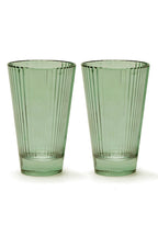 Set verde di due bicchieri d'acqua Isis