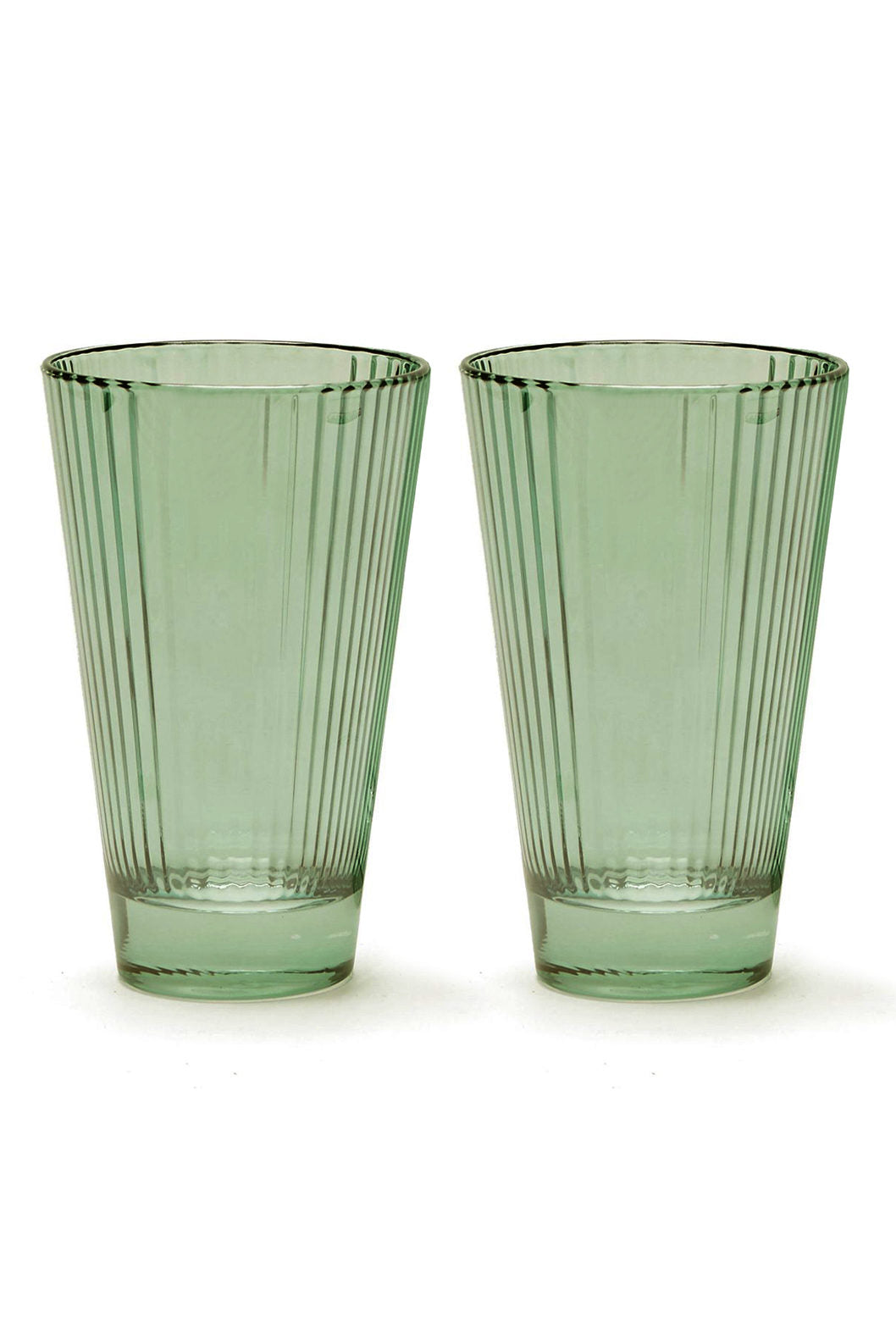 Set verde di due bicchieri d'acqua Isis