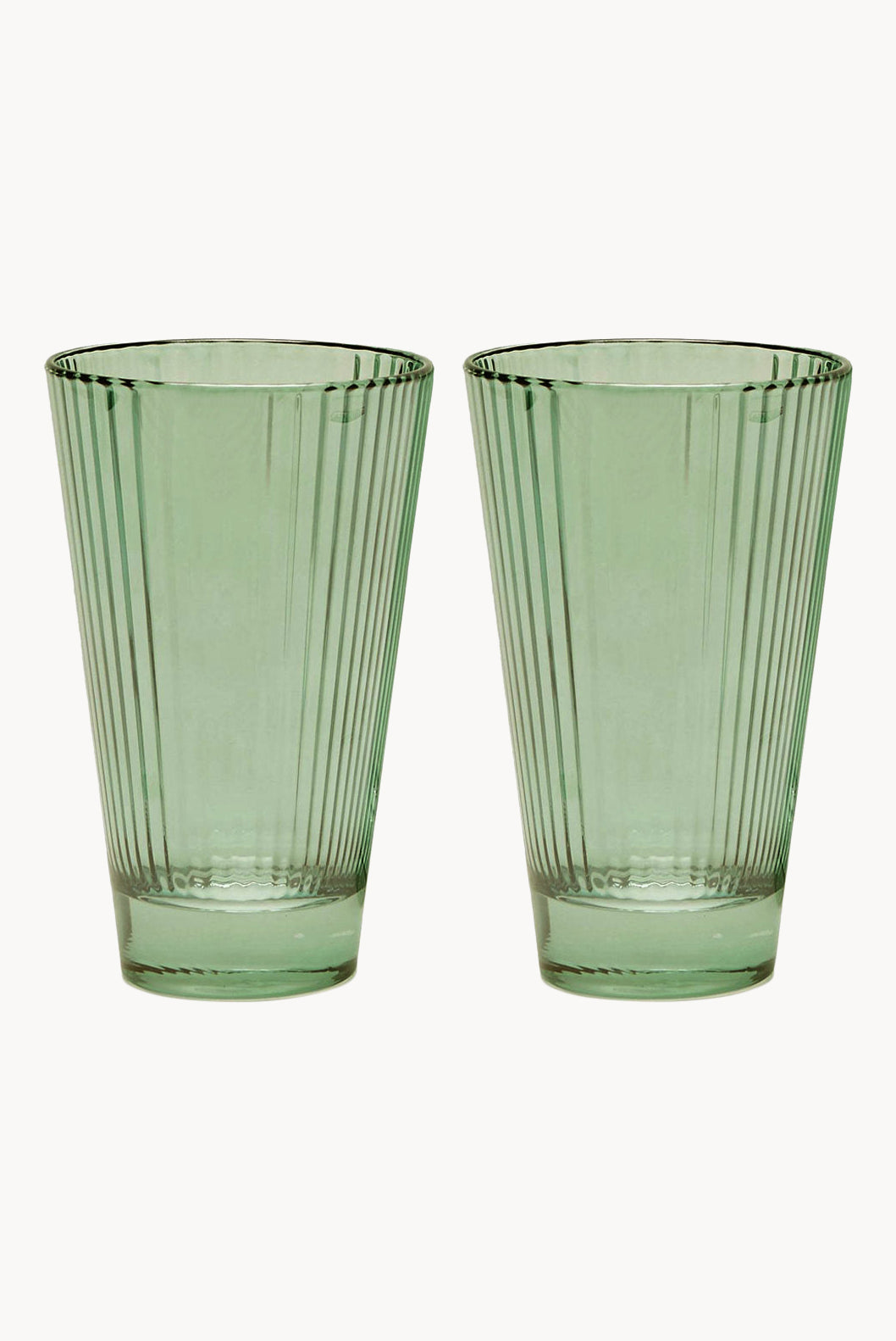 Set verde di due bicchieri d'acqua Isis