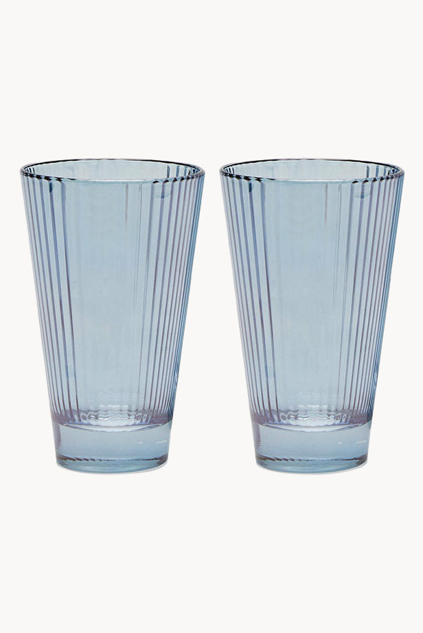 Set blu di due bicchieri d'acqua Isis