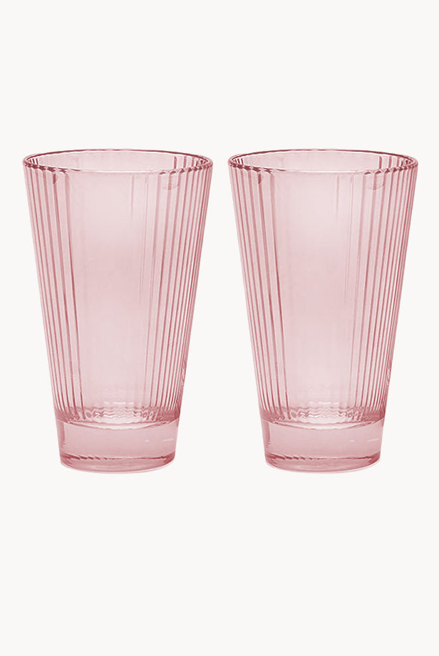 Set rosa di due bicchieri d'acqua Isis