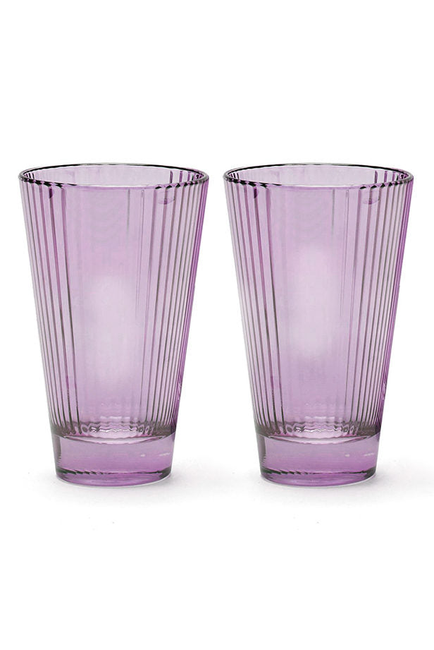 Set viola di due bicchieri d'acqua Isis