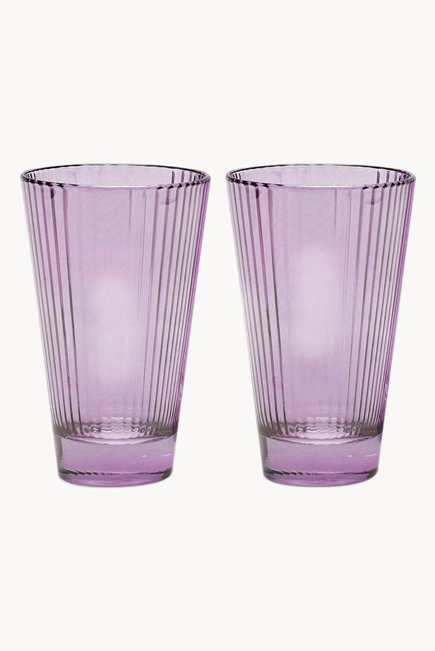 Set viola di due bicchieri d'acqua Isis