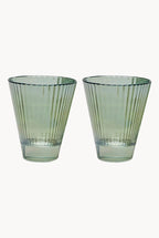 Set verde di due bicchieri da vino Isis