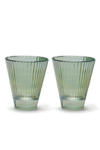 Set verde di due bicchieri da vino Isis