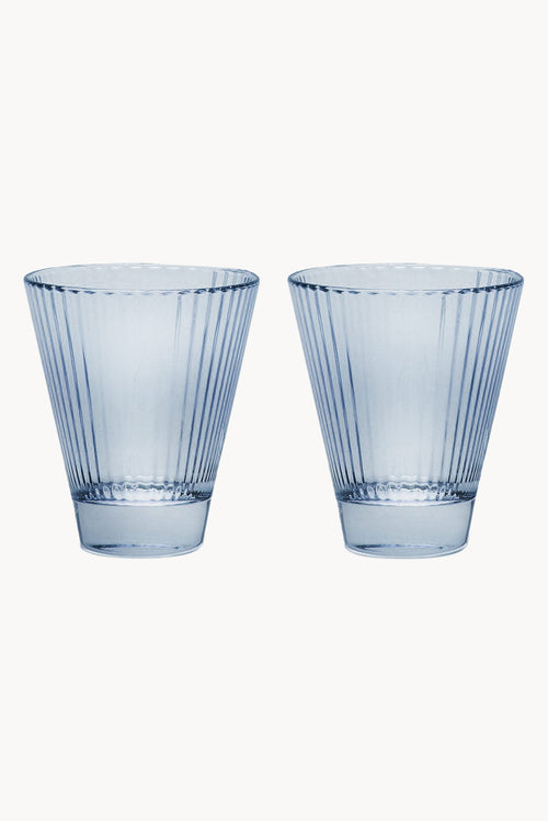 Set blu di due bicchieri da vino Isis