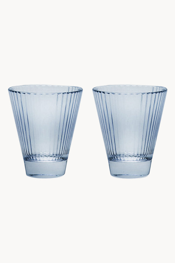 Set blu di due bicchieri da vino Isis