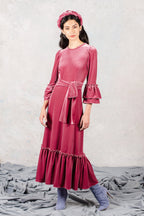 Velvet Stretch Midi Dress