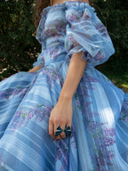 Gonna in organza stampata