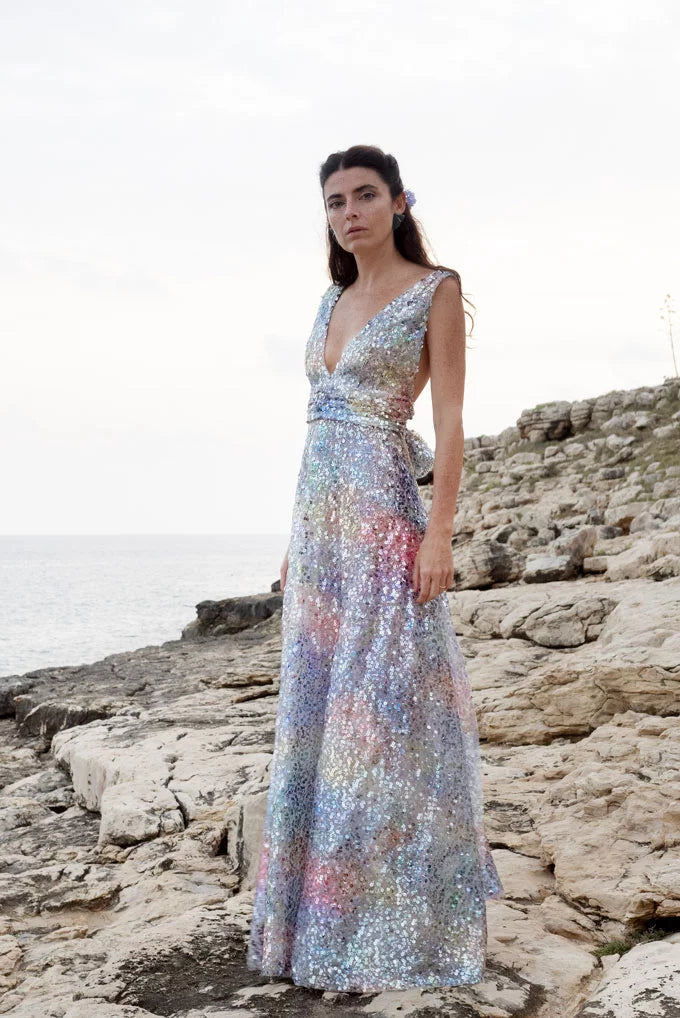 Abito degradé di Lucilla con paillettes