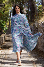 Vestito Carla Maria in georgette con stampa floreale