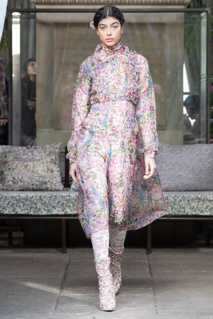 Abito in chiffon stampato