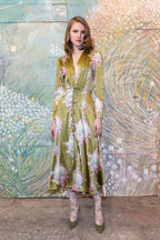 Bottoncino Cocktail Circle Of Roses Printed Dress