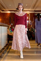 Maglione Rosso Ciliegia a Treccia