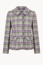 Fitted jacket in tartan wool