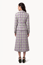 Fitted jacket in tartan wool