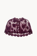 Floral-Embroidered Tulle Bolero