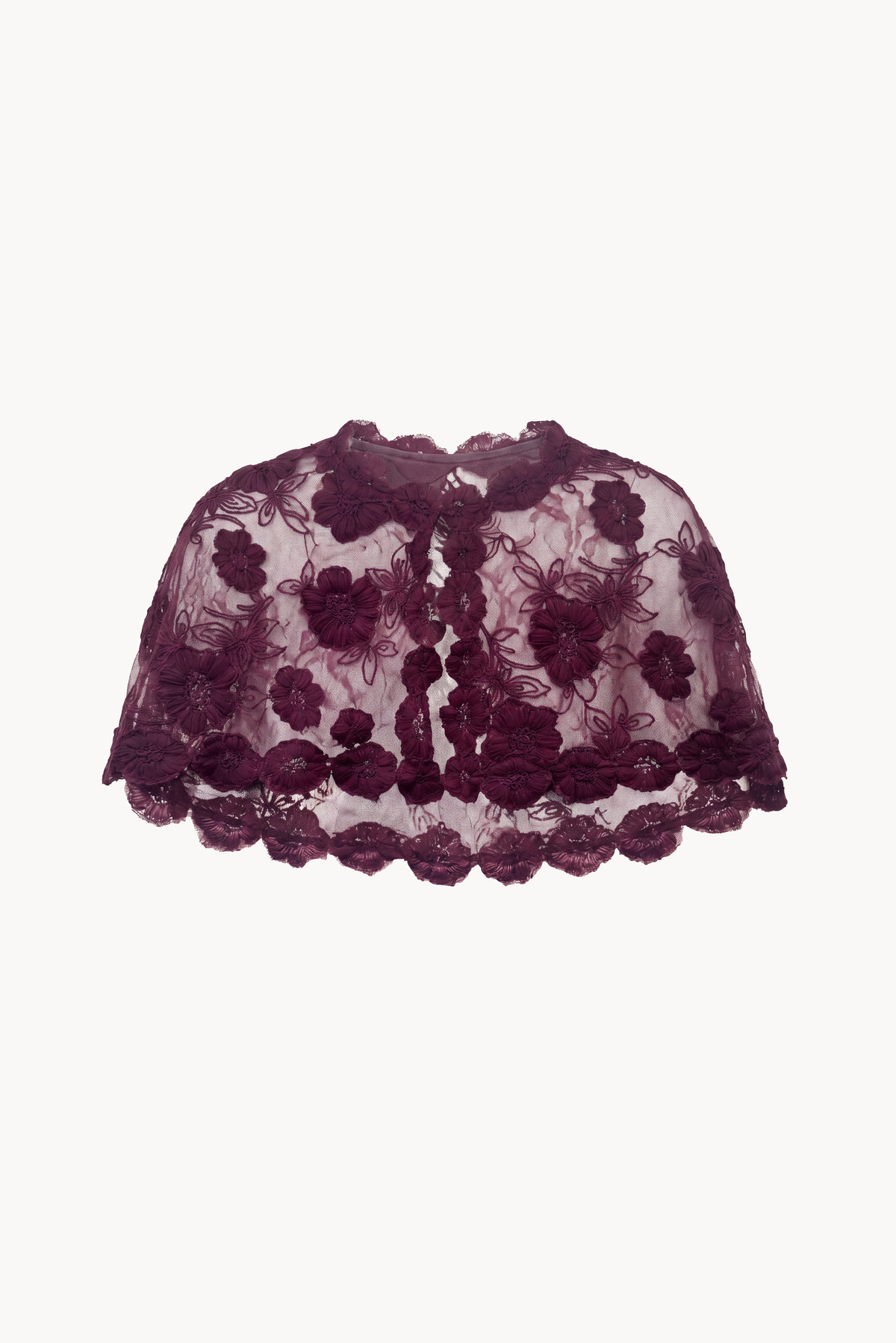 Floral-Embroidered Tulle Bolero