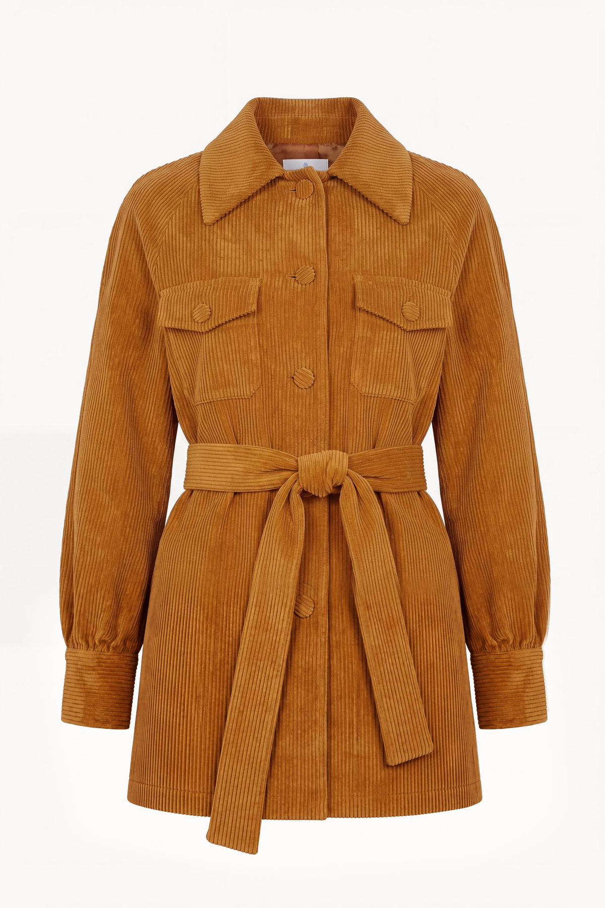 Lightweight corduroy jacket with sash