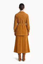 Lightweight corduroy jacket with sash