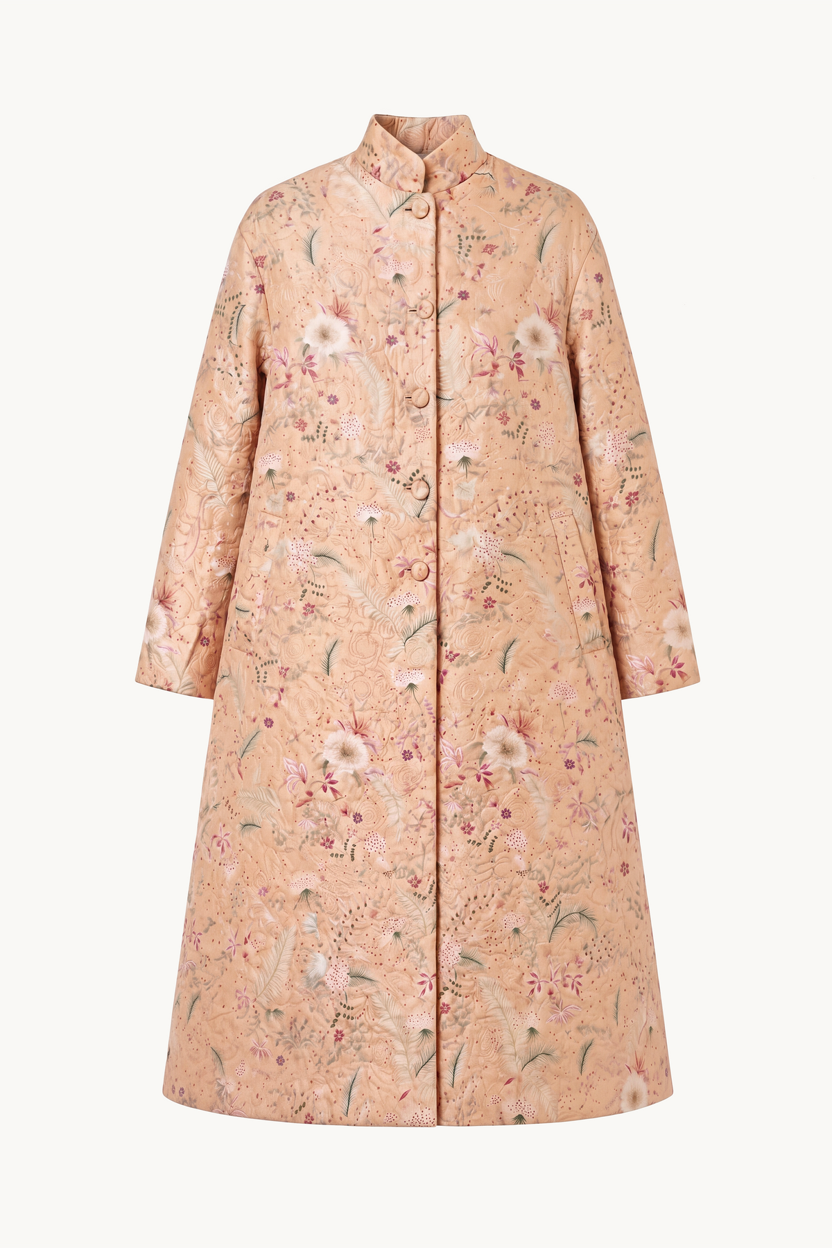 Botanical Brocade Oversized Coat