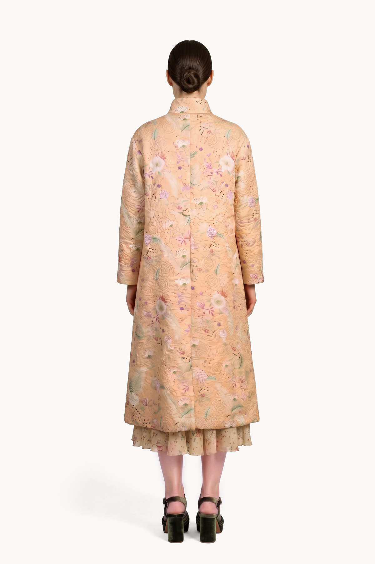 Botanical Brocade Long Coat