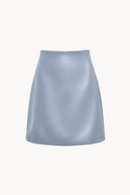 A-line mini skirt in duchesse satin