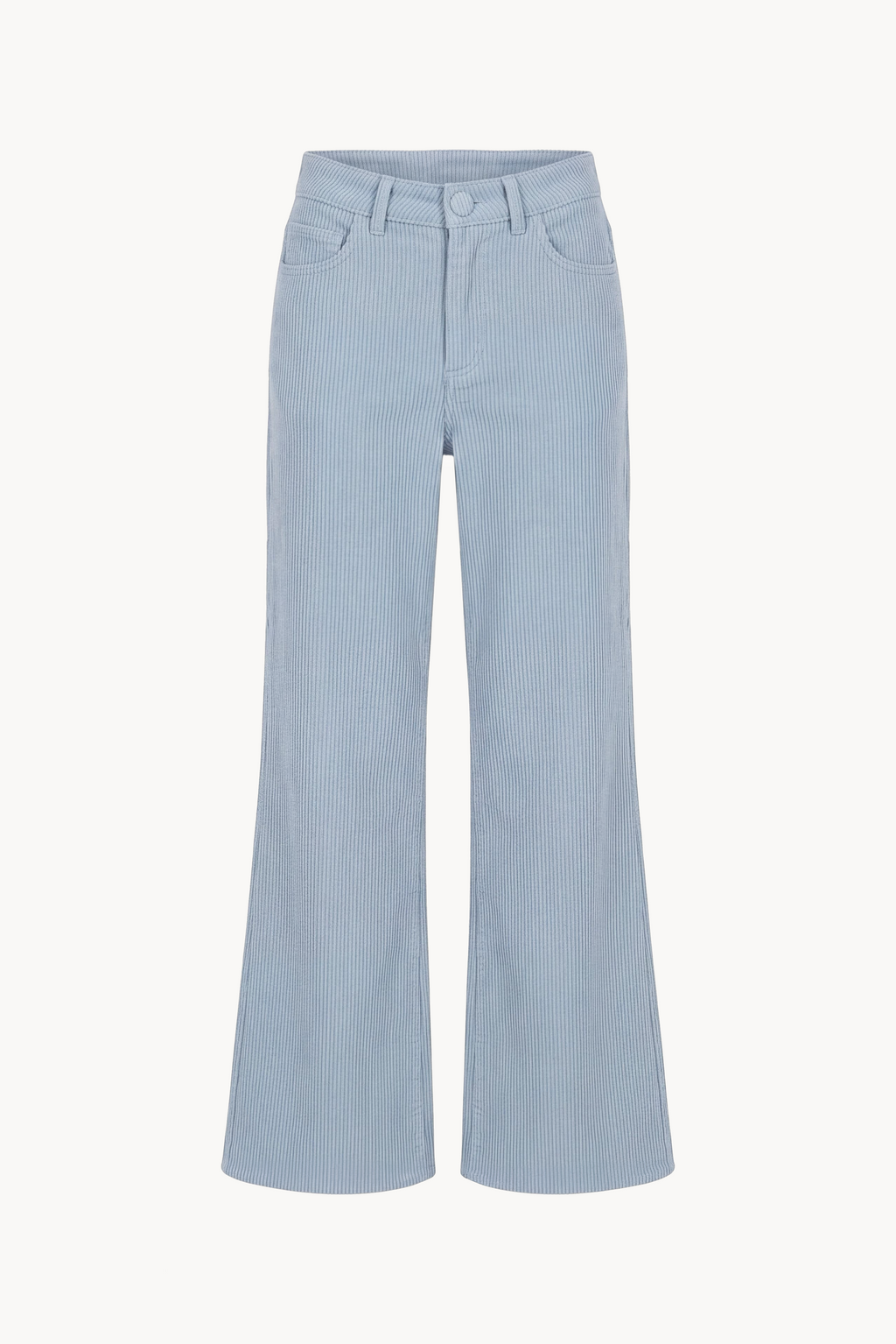 High-rise straight-leg trousers in stretch corduroy velvet