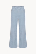 High-rise straight-leg trousers in stretch corduroy velvet