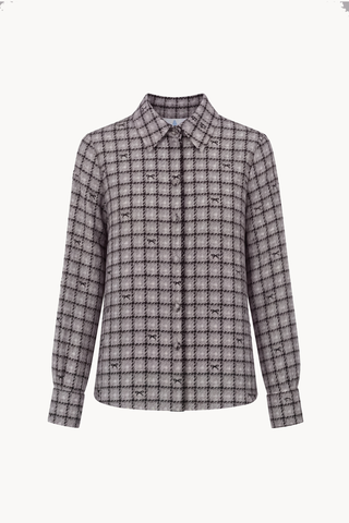 Fluid blouse in tartan