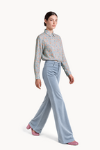 Long-sleeved shirt in floral print