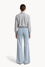 Long-sleeved shirt in floral print