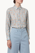 Long-sleeved shirt in floral print