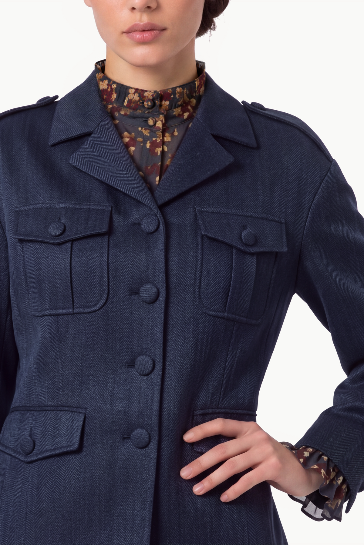 Herringbone Fustian Safari Jacket