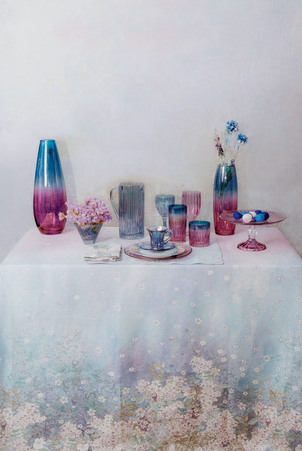 Vaso a goccia sfumatura viola a blu