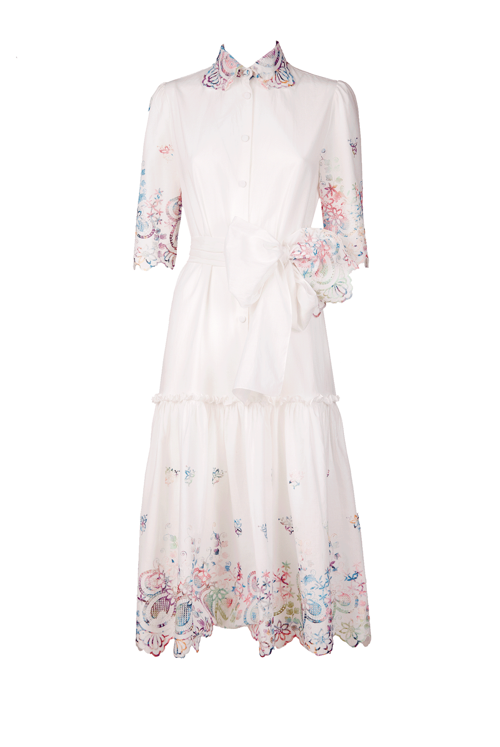 Embroidered Cotton Chemisier