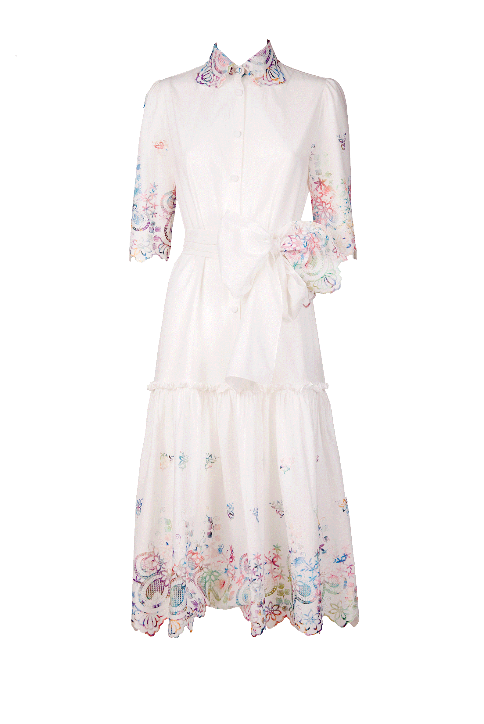 Camicia in cotone ricamata