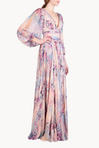 Abito in chiffon stampato di Lucrezia
