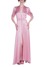 Vestito Bottoncino rosa in raso