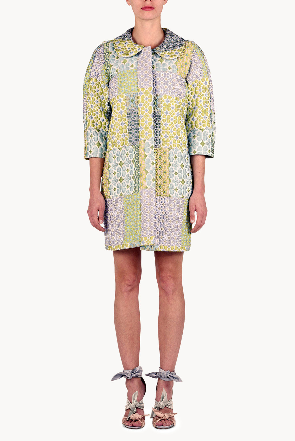 Cappotto patchwork in broccato