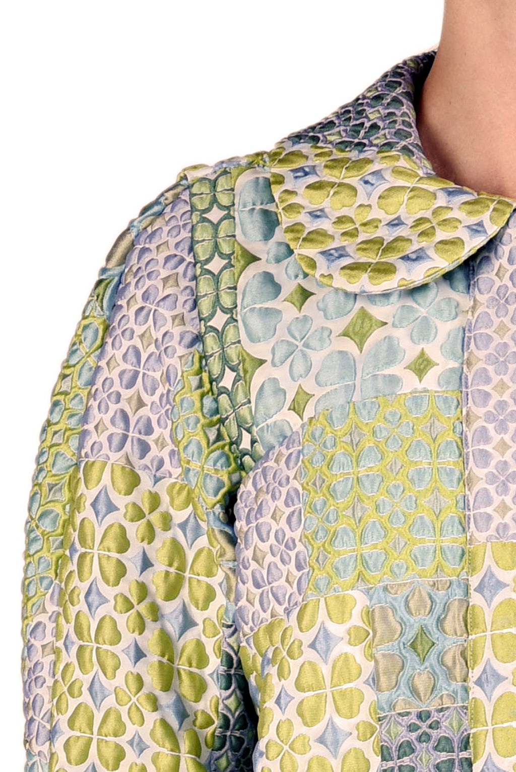 Cappotto patchwork in broccato