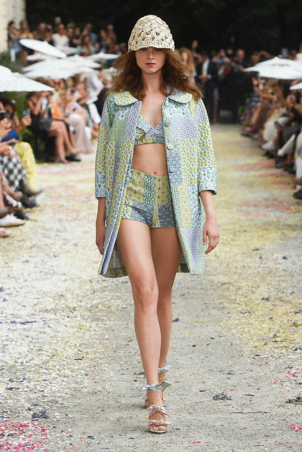 Cappotto patchwork in broccato