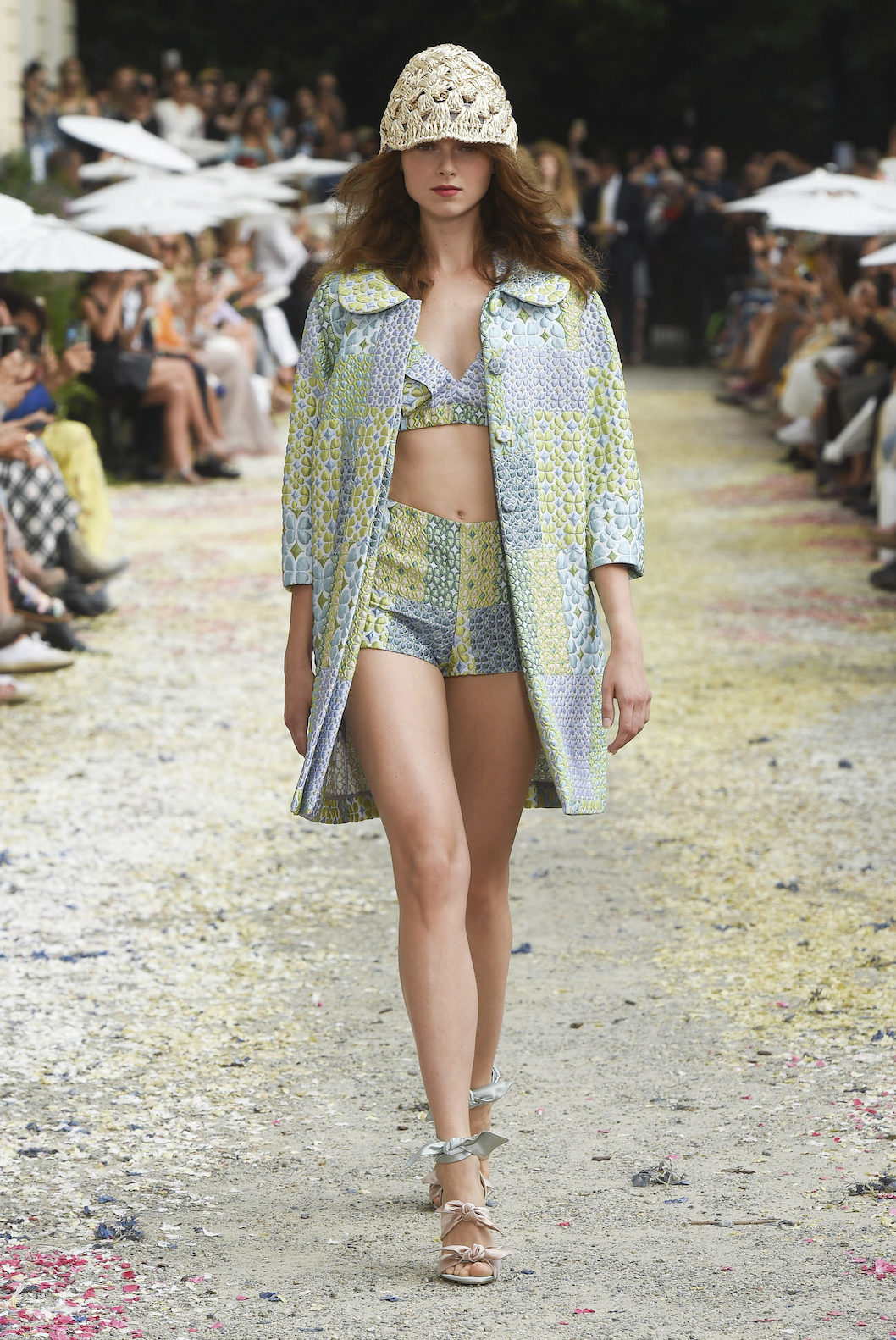 Cappotto patchwork in broccato
