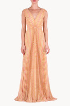 Rhombus Georgette Pleatted Dress