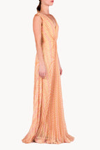 Rhombus Georgette Pleatted Dress