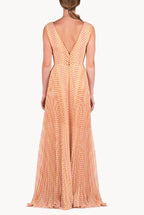 Rhombus Georgette Pleatted Dress