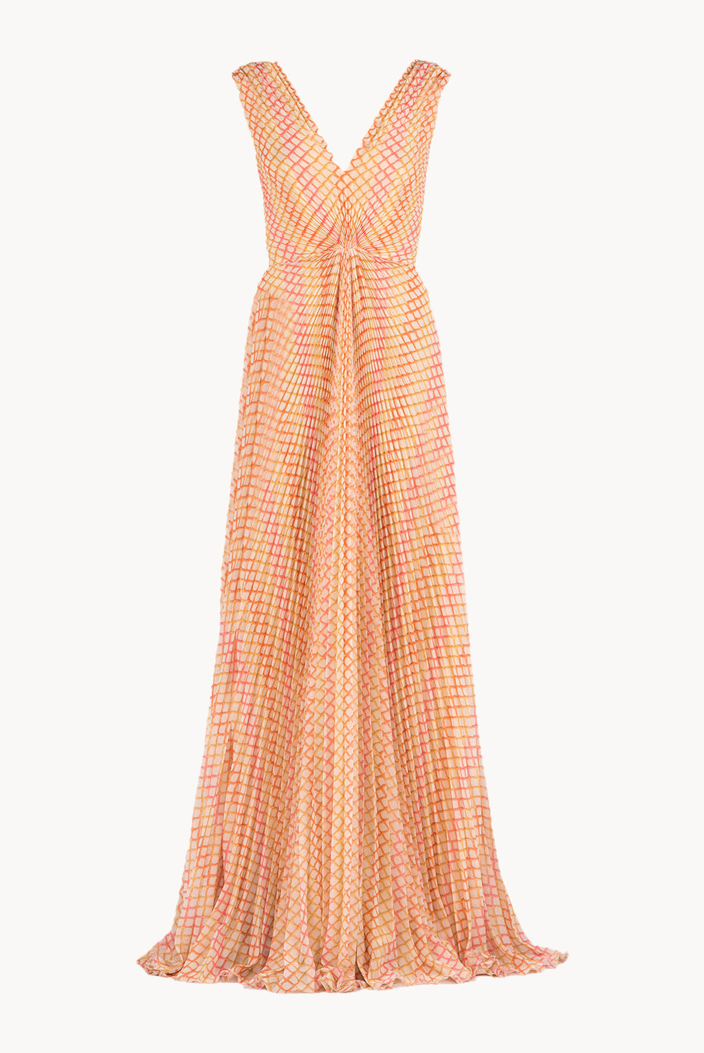 Rhombus Georgette Pleatted Dress